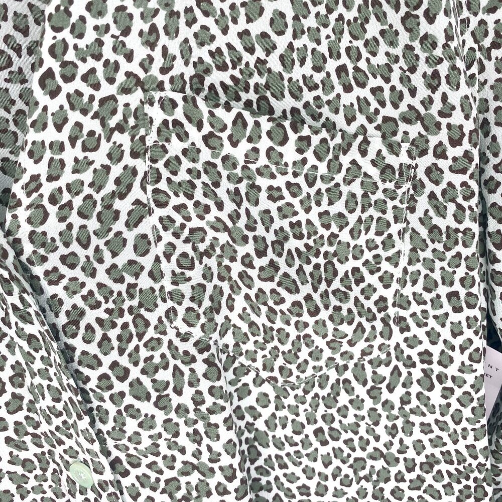 NWT Equipment 100% Silk Leema Button Down Blouse with Pocket in Misty Jade Multi - Picture 5 of 12